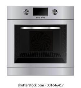 Electric oven. Vector Illustration isolated on white background.