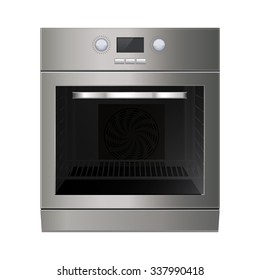 Electric oven. Vector Illustration isolated on white background.