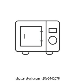 Vector de horno eléctrico aislado en fondo blanco. Stroke Editable