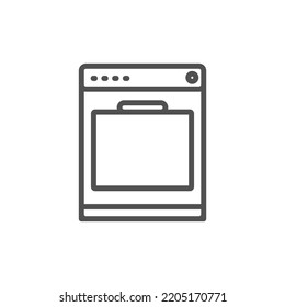 Electric oven vector kitchen icon, stove icon vector cooking symbol