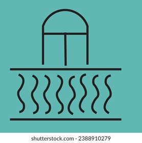 Electric oven vector kitchen icon