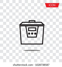 
Electric pan icon vector isolated on transparent background.