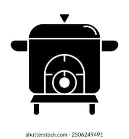 electric pan icon vector on white background