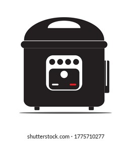 Electric pan Icon Vector. Perfect Black pictogram illustration on white background.