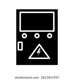  electric panel box icon on white background