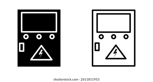  electric panel box icon on white background