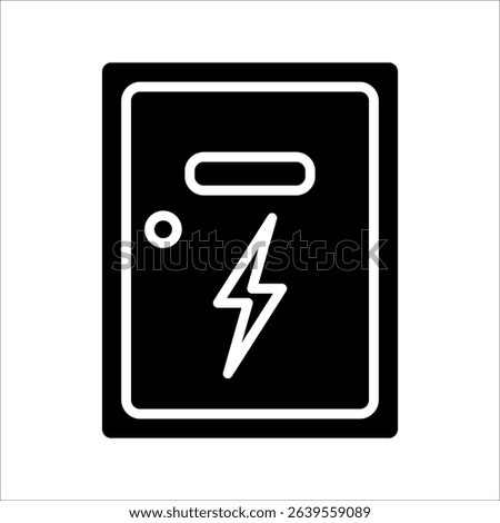 electric panel box Icon. Symbol isolated on white background. vector illustration.
