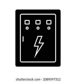 electric panel box vector. Electric distribution icon. editable on white background