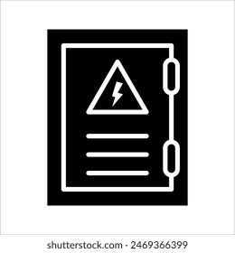 electric panel box vector. Electric distribution icon. editable on white background.