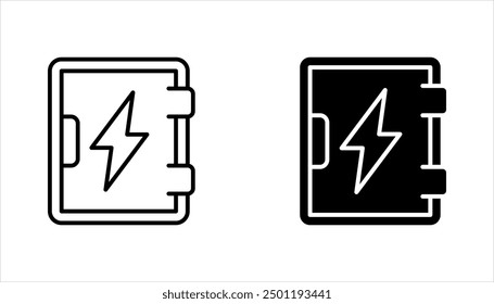 electric panel box vector. Electric distribution icon set. vector illustration on white background