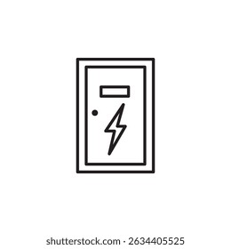 electric panel box vector. Electric distribution icon. editable on white background