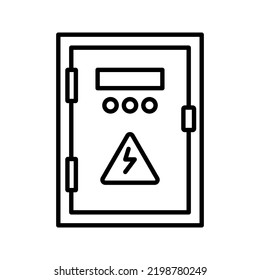 electric panel box vector icon color editable