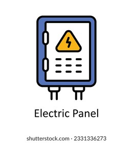 Elektrische Leiste gefüllt Outline Icon Design Illustration. Heimreparatur- und Wartungssymbol auf weißem Hintergrund - EPS10-Datei