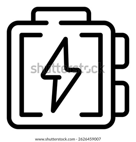 Electric panel icon. Outline electric panel vector icon for web design isolated on white background