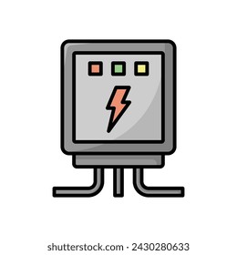 electric panel icon vector design template simple and clean