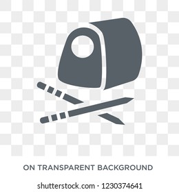 electric pencil sharpener icon. Trendy flat vector electric pencil sharpener icon on transparent background from Electronic devices collection. 