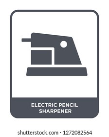 electric pencil sharpener icon vector on white background, electric pencil sharpener trendy filled icons from Electronic devices collection, electric pencil sharpener simple element illustration