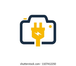 Electric Photo Icon Logo Design Element