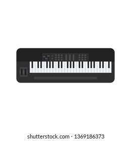 Electric piano color vector icon. Flat design