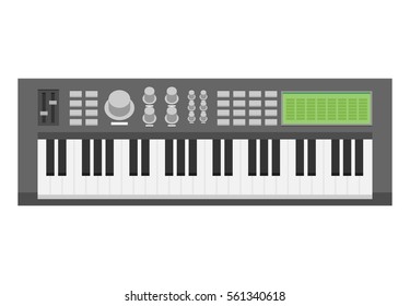 Electric Piano. Flat vector.