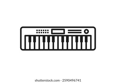 electric piano icon line vector