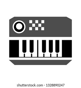 Electric piano icon or sign, vector music illustration