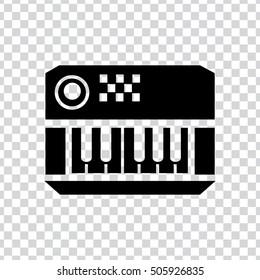 Electric piano icon or sign, vector illustration