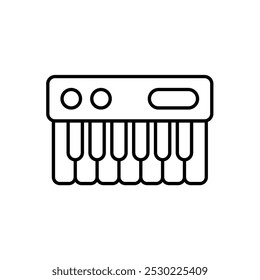 electric piano icon with white background vector stock illustration