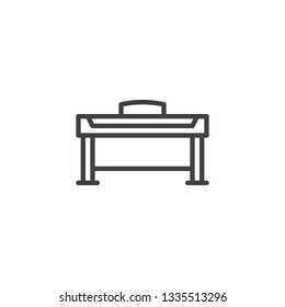 Electric piano line icon. linear style sign for mobile concept and web design. Modern piano outline vector icon. Musical instrument symbol, logo illustration. Pixel perfect vector graphics