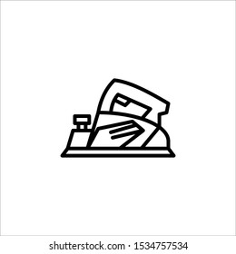 Electric Planer Hand Tool Isolated On White Background In Vector Icon Eps10
