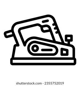 Electric planer line icon, construction tools concept, electric woodworking planer vector sign on white background, outline style icon for mobile concept and web design. Vector graphics