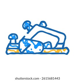 electric planer tool doodle icon sketch vector. electric planer tool sign. isolated symbol illustration