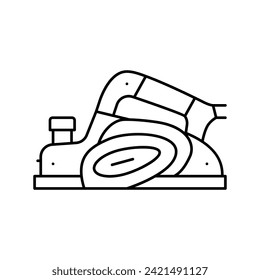 electric planer tool line icon vector. electric planer tool sign. isolated contour symbol black illustration