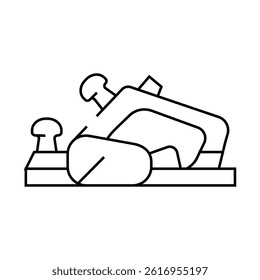 electric planer tool line icon vector. electric planer tool sign. isolated contour symbol black illustration