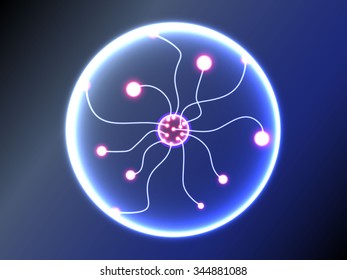 Electric plasma glass ball background