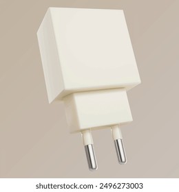 electric plug 3d vector adapter