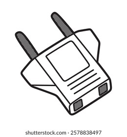 electric plug adapter vector, two rods