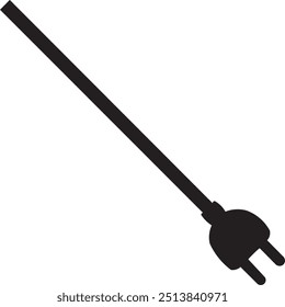 Electric plug with cable. electricity and energy symbol. isolated vector image	