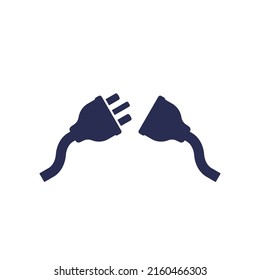 electric plug disconnected from a socket icon