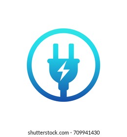 electric plug, electricity icon