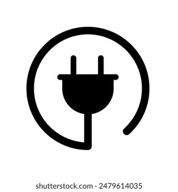 electric plug, electricity, power - vector icon