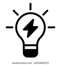 Electric plug with energy lightning bolt icon For web, app, infographic, etc