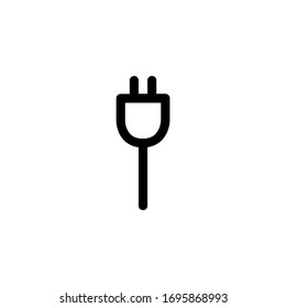 Electric Plug Environment Outline Icon Logo Vector Illustration

