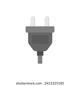 electric plug flat design vector illustration. Wire plug and socket. Concept of connection, disconnection, electricity. Vector illustration in flat style