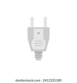 electric plug flat design vector illustration. Wire plug and socket. Concept of connection, disconnection, electricity. Vector illustration in flat style
