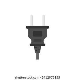 electric plug flat design vector illustration. power plug icon. Connection electricity. Vector illustration flat design