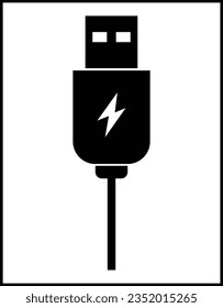 Enchufe eléctrica. Icono de vector plano. Sencillo símbolo negro sobre fondo blanco