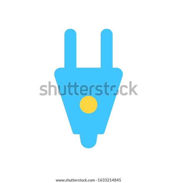 Electric Plug Flat Vector Icon Ui Stock Vector (Royalty Free ...