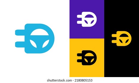Electric Plug In Holder Logo Design Concept