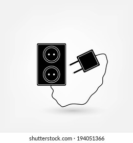 Electric plug icon
